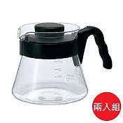 日本【HARIO】V60可微波耐熱咖啡壺 450ml 兩入組