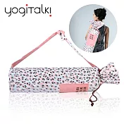 【yogiTalki】MIT 粉紅豹紋 日本棉布 瑜珈墊收納桶袋