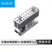 【ORICO】 M.2 SSD 電競用四出銅管鋁鰭片散熱器 M2HS8-SV-BP