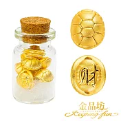 【金品坊】999.9黃金富甲天下龜殼單顆擺件 (贈玻璃許願瓶)