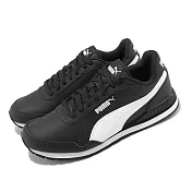 Puma 休閒鞋 ST Runner V3 L 男鞋 黑 白 皮革 復古 運動鞋 38485506