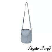 Legato Largo 小法式鬱金香手提斜背兩用托特包- 灰藍色