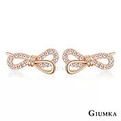 GIUMKA純銀耳環925純銀耳釘蝴蝶結造型 MFS22064 無 玫金色