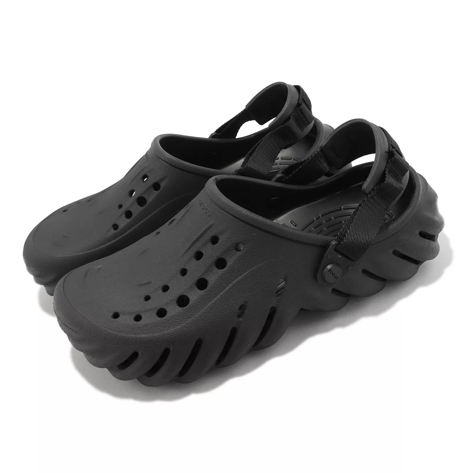 Crocs 洞洞鞋 Echo Clog 黑 輕量 防水 男鞋 女鞋 波波克駱格 卡駱馳 207937001