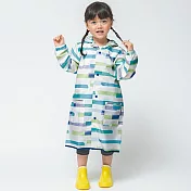日本Wpc. 空氣感兒童雨衣/防水外套 附收納袋(95-120cm)M 湖藍橫紋