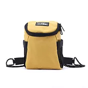 KANGOL - 英國袋鼠都會街頭探險風圓蓋小廢包側背包 -共3色 黃色