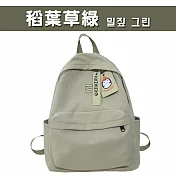 【DIVA】韓系學院風清量防潑水抗震雙肩旅行後背包 (多層收納空間 減震設計書包) 稻葉草綠