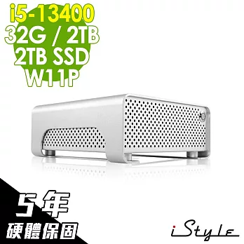 iStyle M1 迷你雙碟電腦i5-13400/32G/2TSSD+2TBHDD/WIFI/W11P/5年保