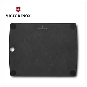 VICTORINOX 瑞士維氏 多合一防滑砧板S附凹槽 29.2*22.8*0.6cm 咖/黑 7.4125/7.4125.3 黑