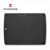 VICTORINOX 瑞士維氏 多合一防滑砧板L附凹槽 44.4*33*0.6cm 咖/黑 7.4127/7.4127.3 黑