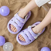 彩色字母涼鞋 17 紫色