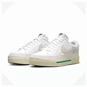 NIKE WMNS COURT LEGACY LIFT 女休閒鞋-白綠-FJ5483100 US8.5 白色