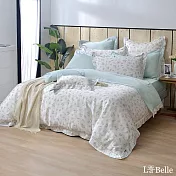 義大利La Belle《普蘿亞斯》加大天絲四件式防蹣抗菌吸濕排汗兩用被床包組