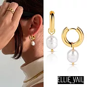 ELLIE VAIL 邁阿密防水珠寶 金色細緻小圓珍珠耳環 Melrose Mini Hoop Pearl