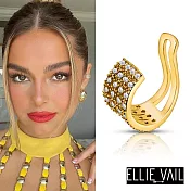 ELLIE VAIL 邁阿密防水珠寶 多層鑲鑽C型耳環 金色耳骨夾 Miley