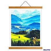 [HOMEHERE] DIY鑽石畫／阿爾卑斯山的清晨 掛軸無框版