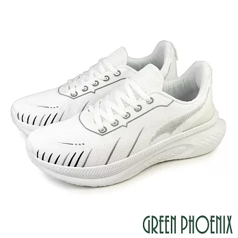 【GREEN PHOENIX】男 休閒鞋 運動鞋 老爹鞋 厚底 綁帶 透氣 JP26 白色