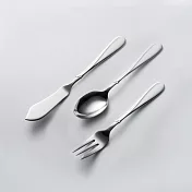 有種創意 - 日本山崎金屬 - FLORA系列 - 不鏽鋼點心叉匙刀組(3件式)