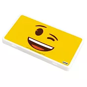 【Emoji】隨身口罩收納盒 黃臉微笑 表情 表情符號 收納盒 飾品收納 (18.4*10.4*1.5cm) 黃臉微笑