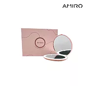 【AMIRO】LED燈 隨身化妝鏡 粉色