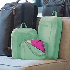 《TRAVELON》網格衣物收納袋3件(薄荷綠) | 收納袋 旅行袋 防塵袋