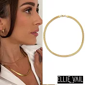 ELLIE VAIL 邁阿密防水珠寶 小寬版蛇紋項鍊 簡約金色頸鍊 Paola Herringbone