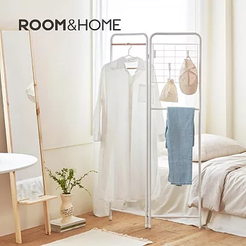 【韓國ROOM&HOME】兩段式多功能折疊百變掛衣架/衣帽架-DIY