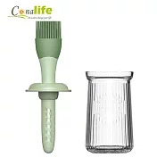 [Conalife] 廚房烘焙燒烤矽膠刷油瓶 (1入) - 綠色