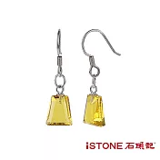 石頭記  純銀耳環 水晶戀曲(多材質選) 黃水晶