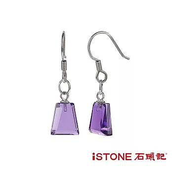 石頭記  純銀耳環 水晶戀曲(多材質選) 紫水晶