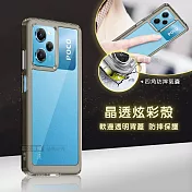 晶透炫彩 POCO X5 Pro 5G 四角氣囊防摔保護 軍規軟邊手機殼 (奶灰色)