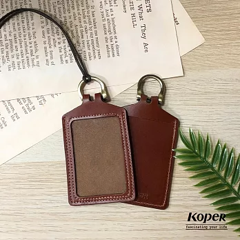 【KOPER】手工皮革 證件套  MIT台灣製造 栗子棕