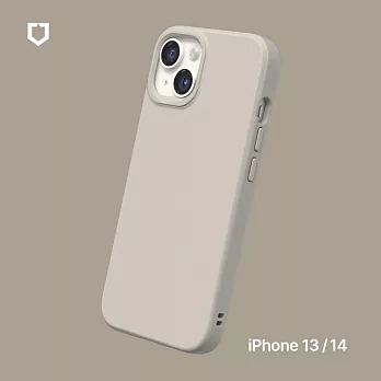 犀牛盾 iPhone 14 / 13 共用 (6.1吋) SolidSuit 經典防摔背蓋手機保護殼 - 貝殼灰