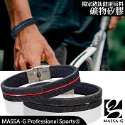 MASSA-G 【黑曜碳纖】鍺鈦能量手環(兩色任選) 黑-銀扣