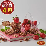 超比食品 纖女系燕麥脆片(微甜草莓100g)x4包組