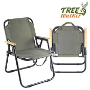 TreeWalker 單人折疊露營椅(抗撕裂牛津布) 橄欖綠