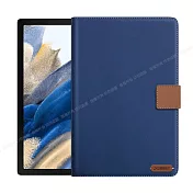 Xmart for Samsung Galaxy Tab A8 X205 10.5吋 微笑休閒風支架皮套 藍色