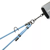 Mr.OC 多功能金屬扣環 8mm手機斜背 背帶掛繩(可調節) -淺藍素面