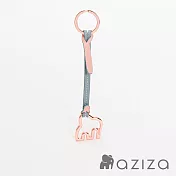aziza 鏤空小象撞色吊飾鑰匙圈  撞色藍