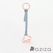 aziza 鏤空小象素色吊飾鑰匙圈  薄暮藍