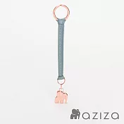 aziza 實心小象素色吊飾鑰匙圈  薄暮藍