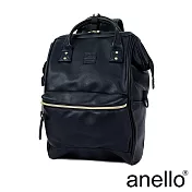 anello 新版2代輕質皮革經典口金後背包 Regular size- 黑色
