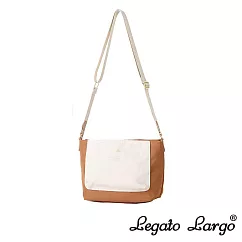 Legato Largo 可水洗 防潑水撞色斜背小包─ 焦糖駝色