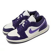 Nike 休閒鞋 Wmns Air Jordan 1 Low 女鞋 白 紫 葡萄紫 低筒 AJ1 皮革 DC0774-502