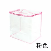 【E.dot】PVC防水防塵透明收納袋-3入組 粉色