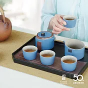【陸寶LOHAS】樂飲茶禮 50週年紀念禮 雙層禮盒　 經典藍