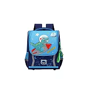 DF 童趣館 - 可愛卡通太空包造型安全護脊透氣後背兒童書包-共4色 天藍色