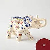 波蘭陶 初春遊樂園系列 大象擺飾 中 波蘭手工製