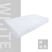 【OKPOLO】台灣製造純棉毛巾被-1條入(最大的浴巾毛巾被) 純白色