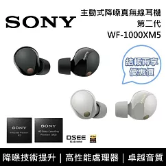 SONY 索尼 WF─1000XM5 主動式降噪 真無線入耳式耳機 台灣公司貨 黑色